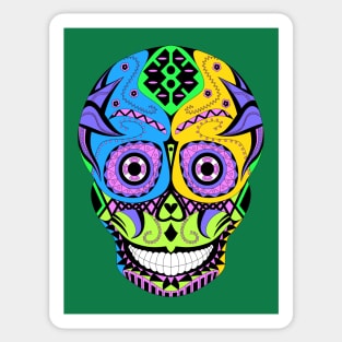 smile and die ecopop skull pattern Sticker